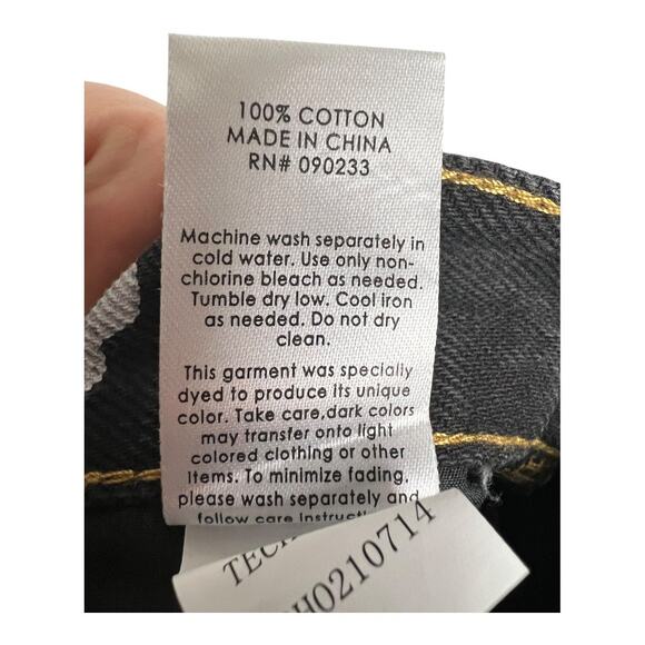 PacSun Butterfly Jeans Basic Casual Denim Pants High Rise Straight Raw Hem 26 - Picture 7 of 7